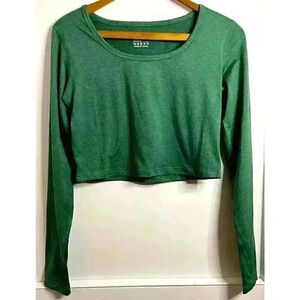 DARK Green Long Sleeved VIOOH Crop Top Sized Medium